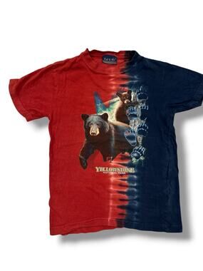 Youth M Yellow Stone Vintage Bear Tee